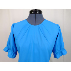 Blusa azul manga corta