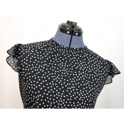 Blusa Negra lunares blancos