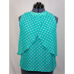 Blusa verde halter lunares...